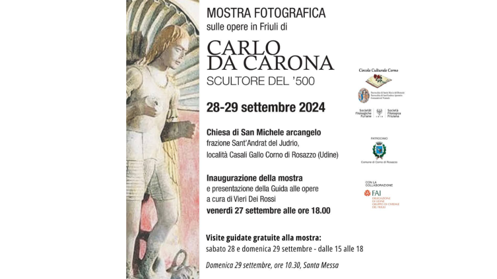 Carlo da Carona, locandina mostra temporanea.